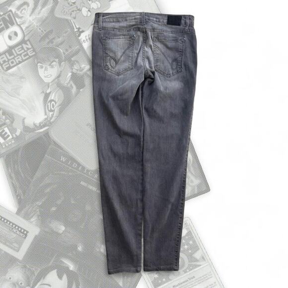 Y2K Gray Light Wash BeBe Denim Skinny Jeans - Picture 3 of 7